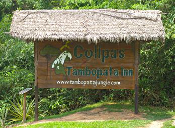 Tambopata Sign Collpas Tambopata Inn