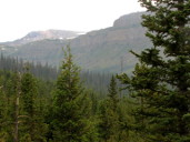 Looking up Green Fork towards Scapegoat Massif
