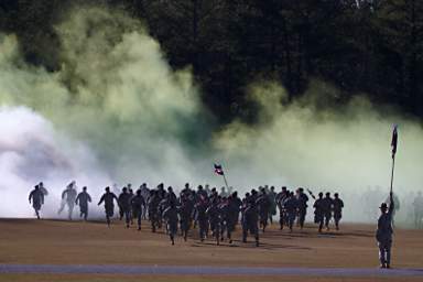 Company B coming through the Smokescreen